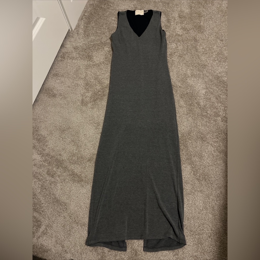 Womens Alice And + Olivia Air Gray Jersey Doreena Maxi Dress Size 4